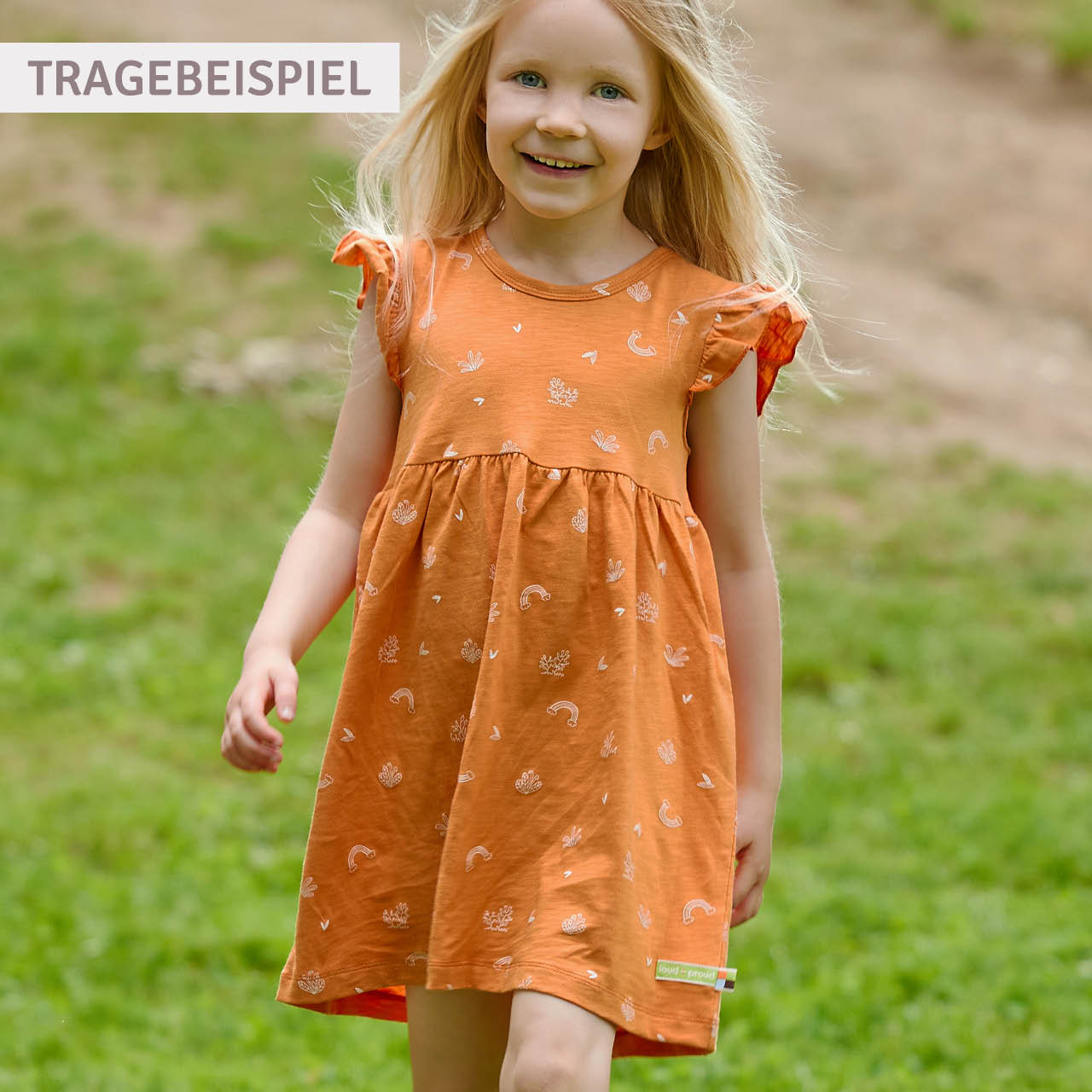 Leichtes Sommerkleid Flügelärmelchen marine