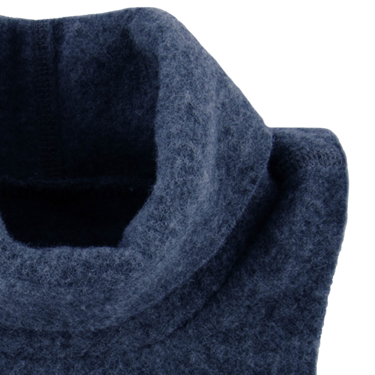 Warmer Wollfleece Schlupfschal dunkelblau