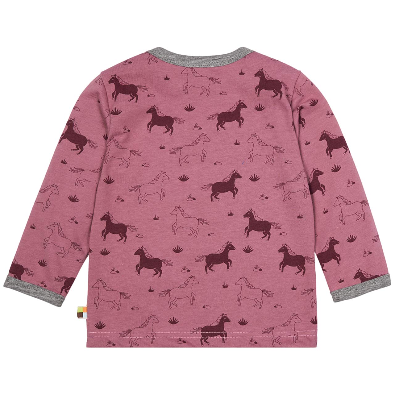 Leichtes Shirt langarm Pferd pink