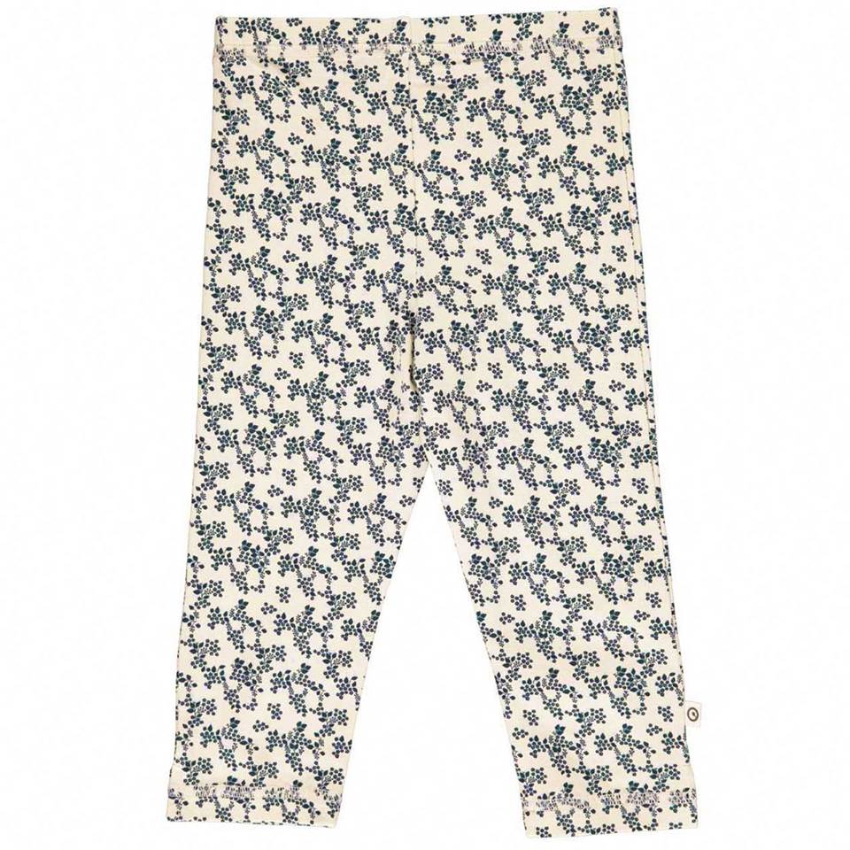 Edle 3/4 Leggings Blümchen creme