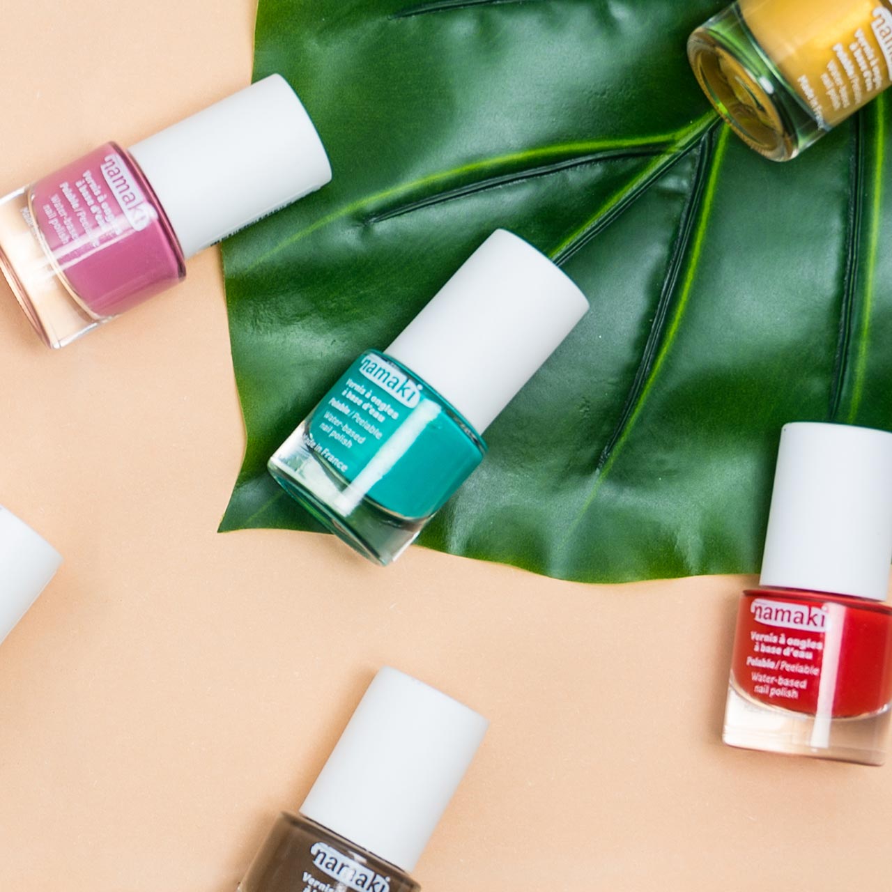 Nagellack 3-er Set – Blassrosa, Korallenrot, Karibikblau