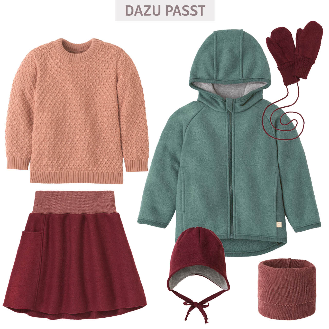 Walkjacke mit Reissverschluss eukalyptus
