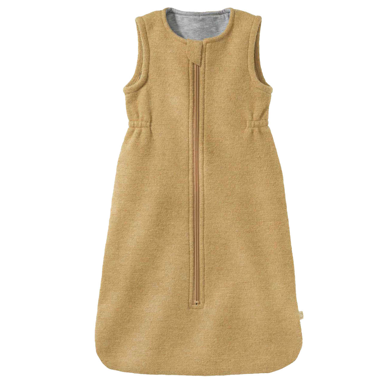 Babyschlafsack Schurwolle karamell 15 °C bis 24 °C