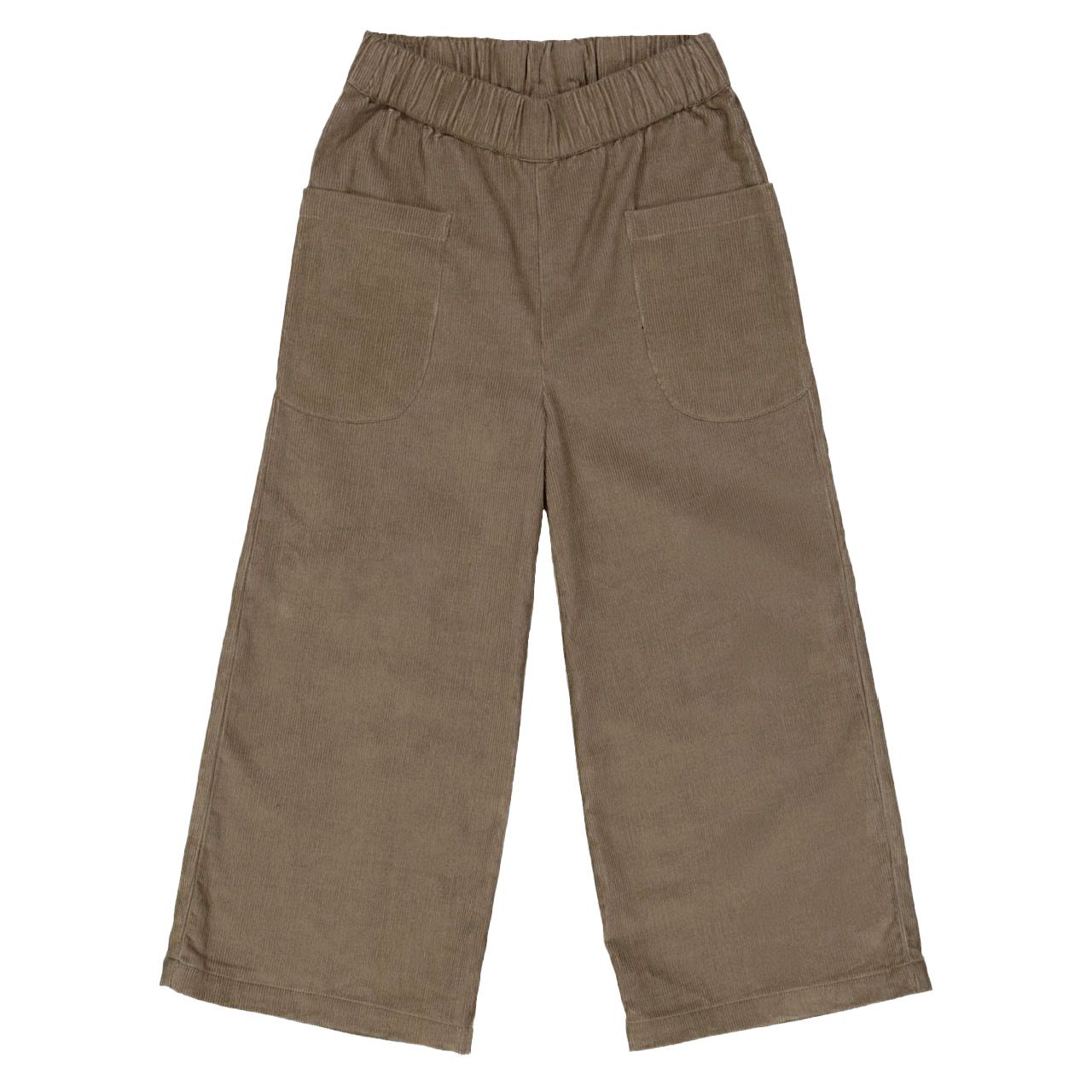 Weite Cordhose braun