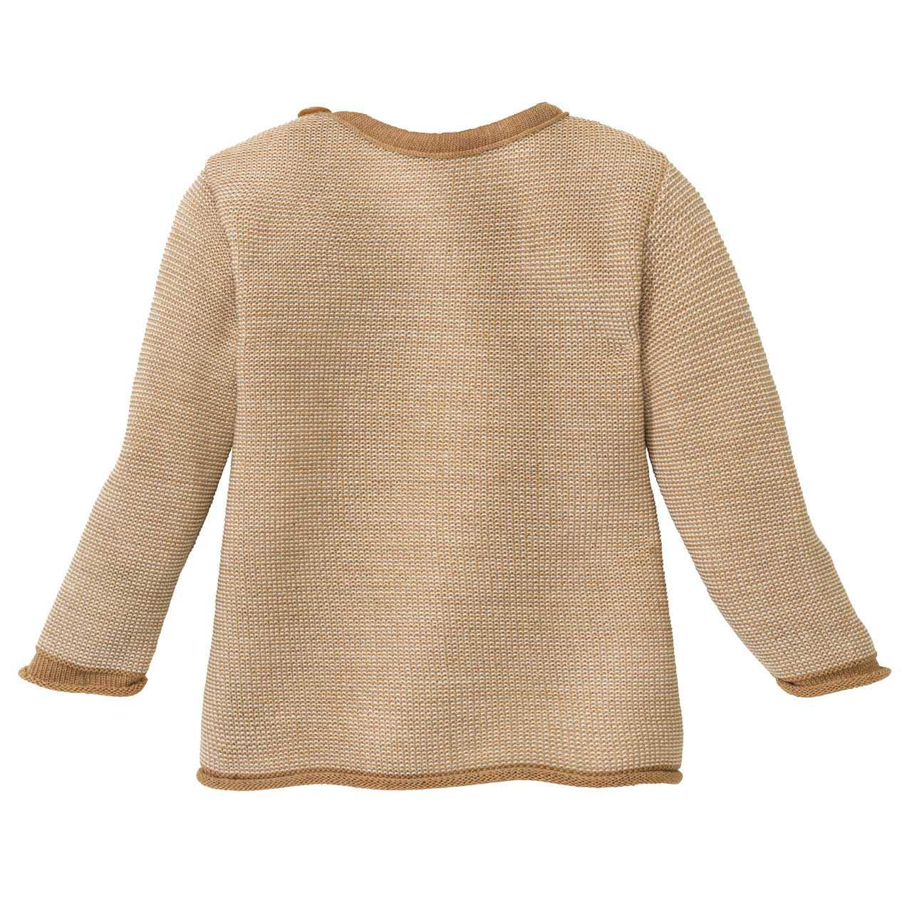 Pullover Baby Schurwolle karamell-natur meliert