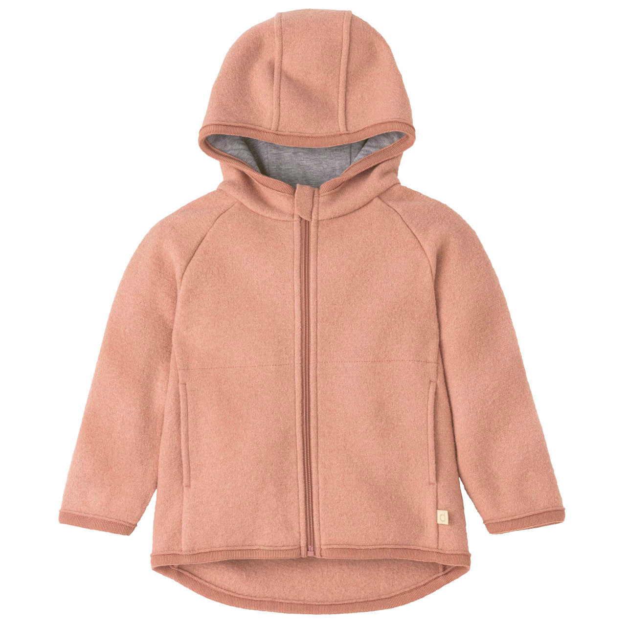 Walkjacke mit Reissverschluss rosa