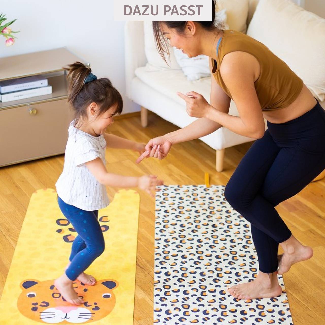 Kinder-Yogamatte Luka der Leopard