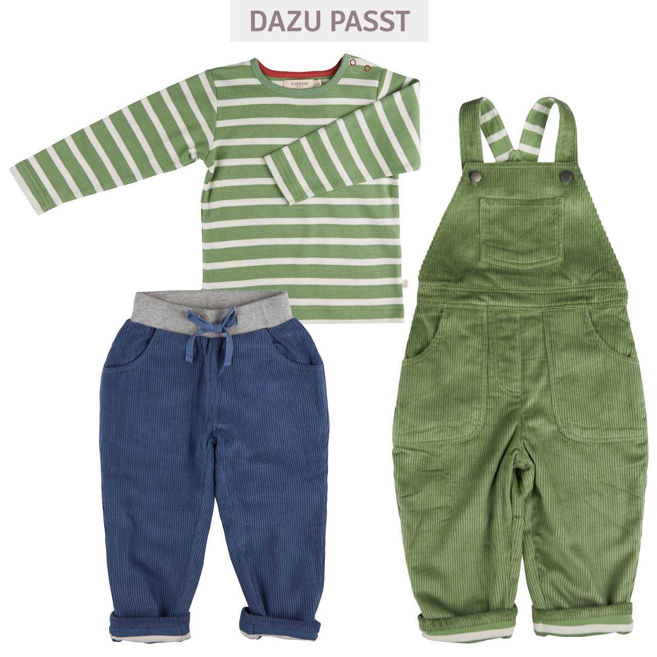 Edles Shirt langarm gestreift basil