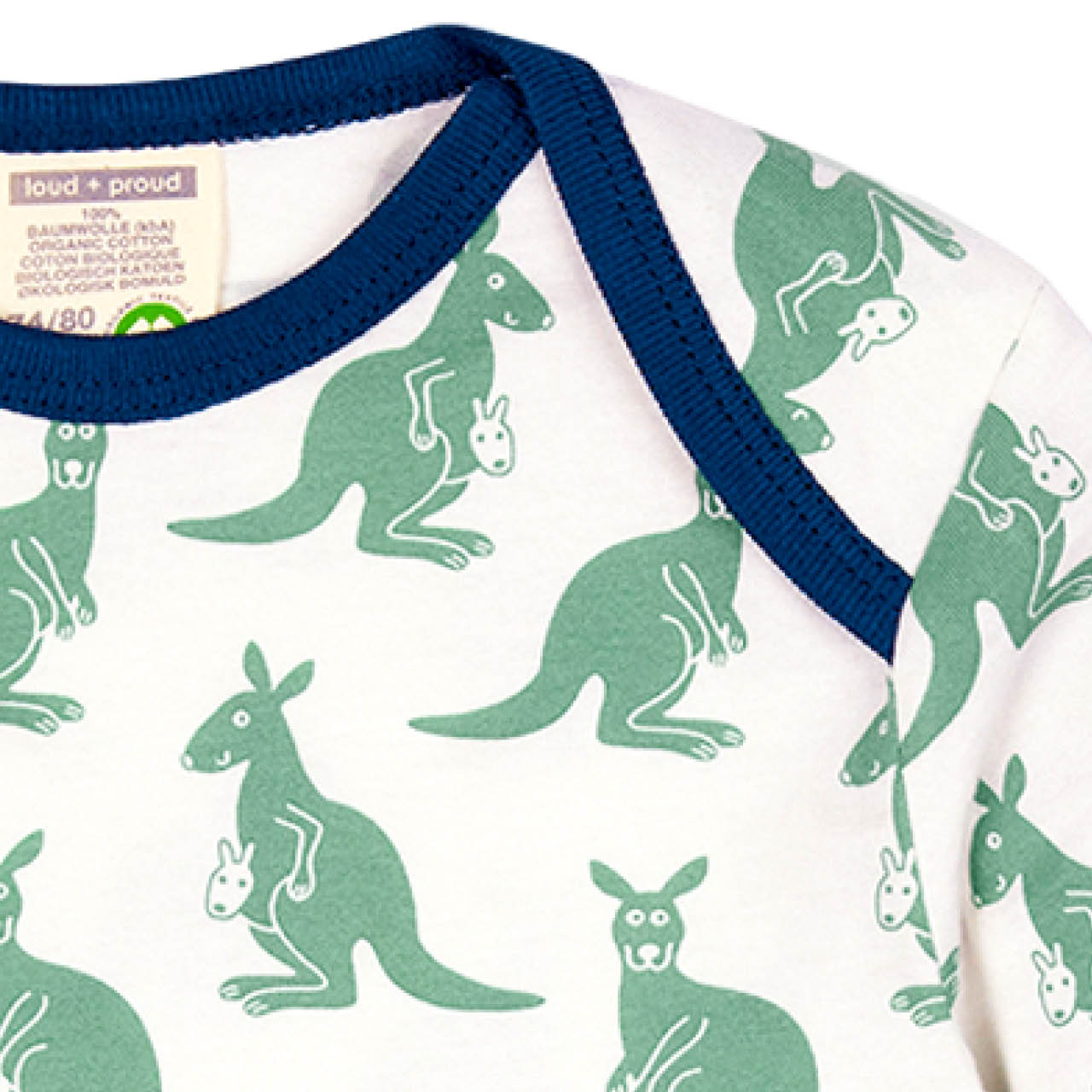 Leichtes Shirt langarm Känguru pastellgrün