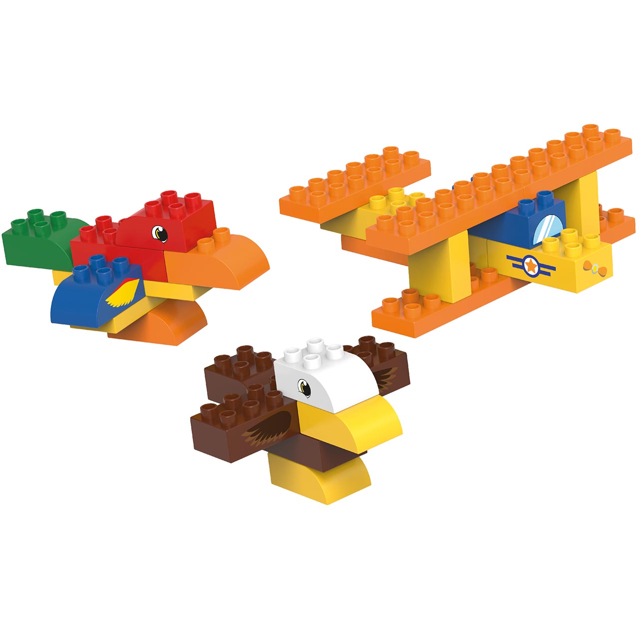 Bio Bausteine Set ab 18 Monaten – Vögel und Flugzeug