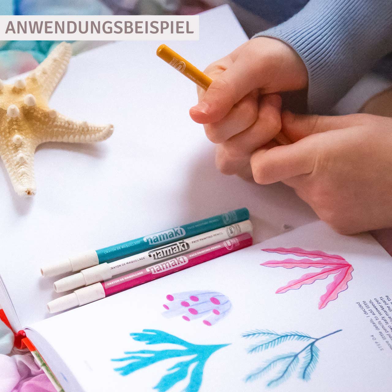 Feine Schminkstifte für Kinder 4er Set in verschiedenen Farben