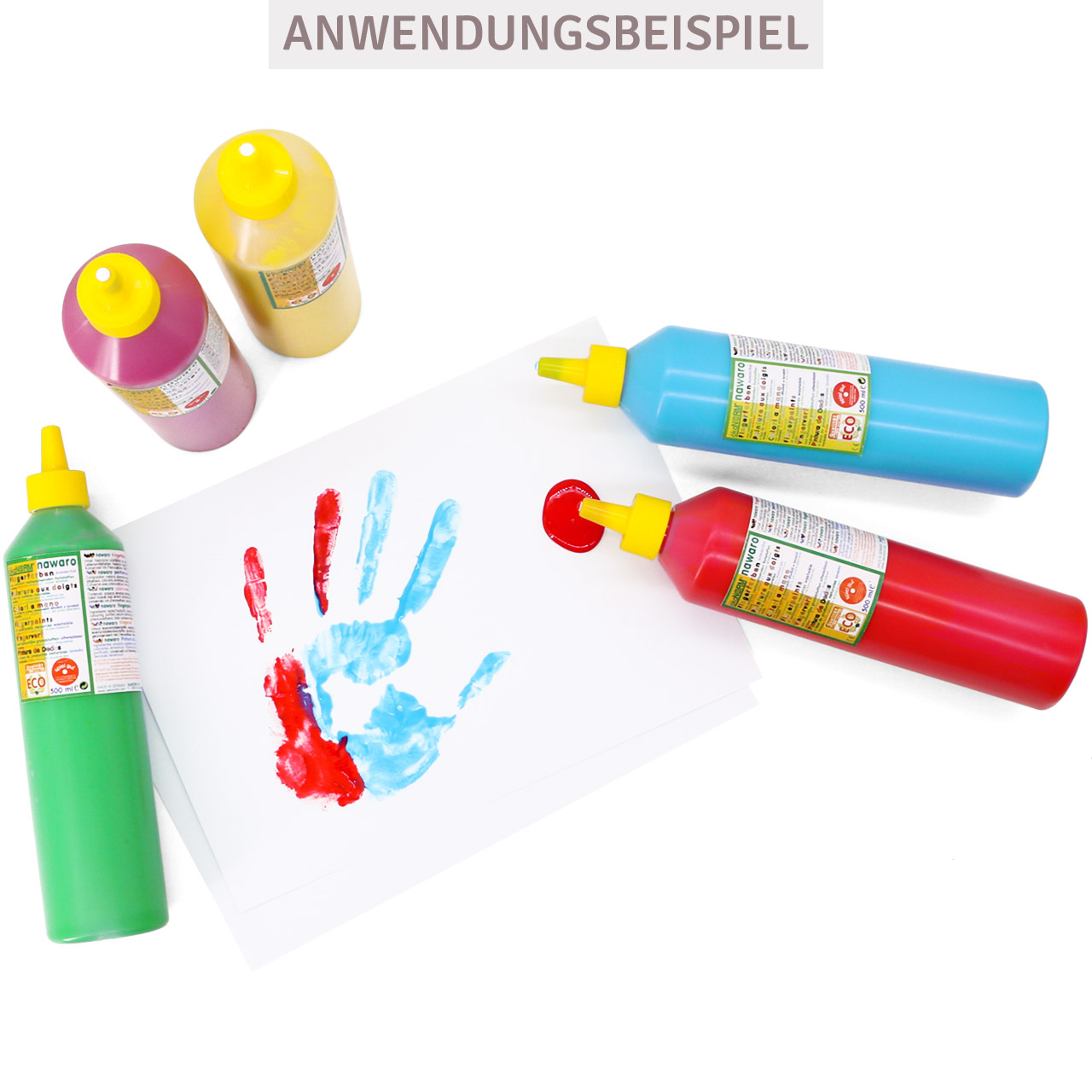 Fingerfarben 500 ml Schul- und Theaterfarbe rosa