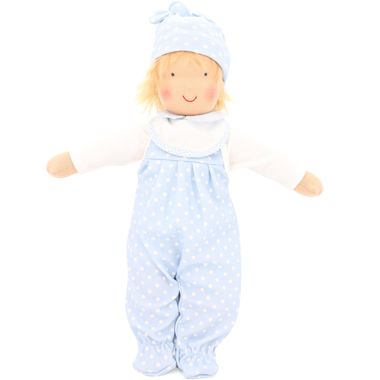 Baby Puppenkleidung Set 4-tlg. „Pünktchen blau“