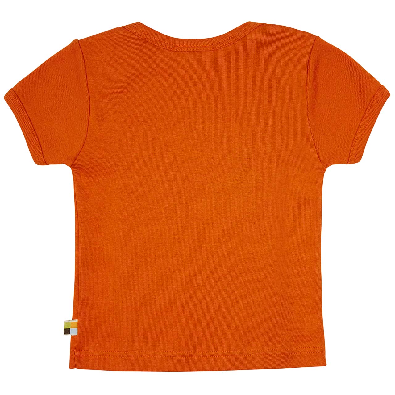 Leichtes T-Shirt Rippe uni rostorange