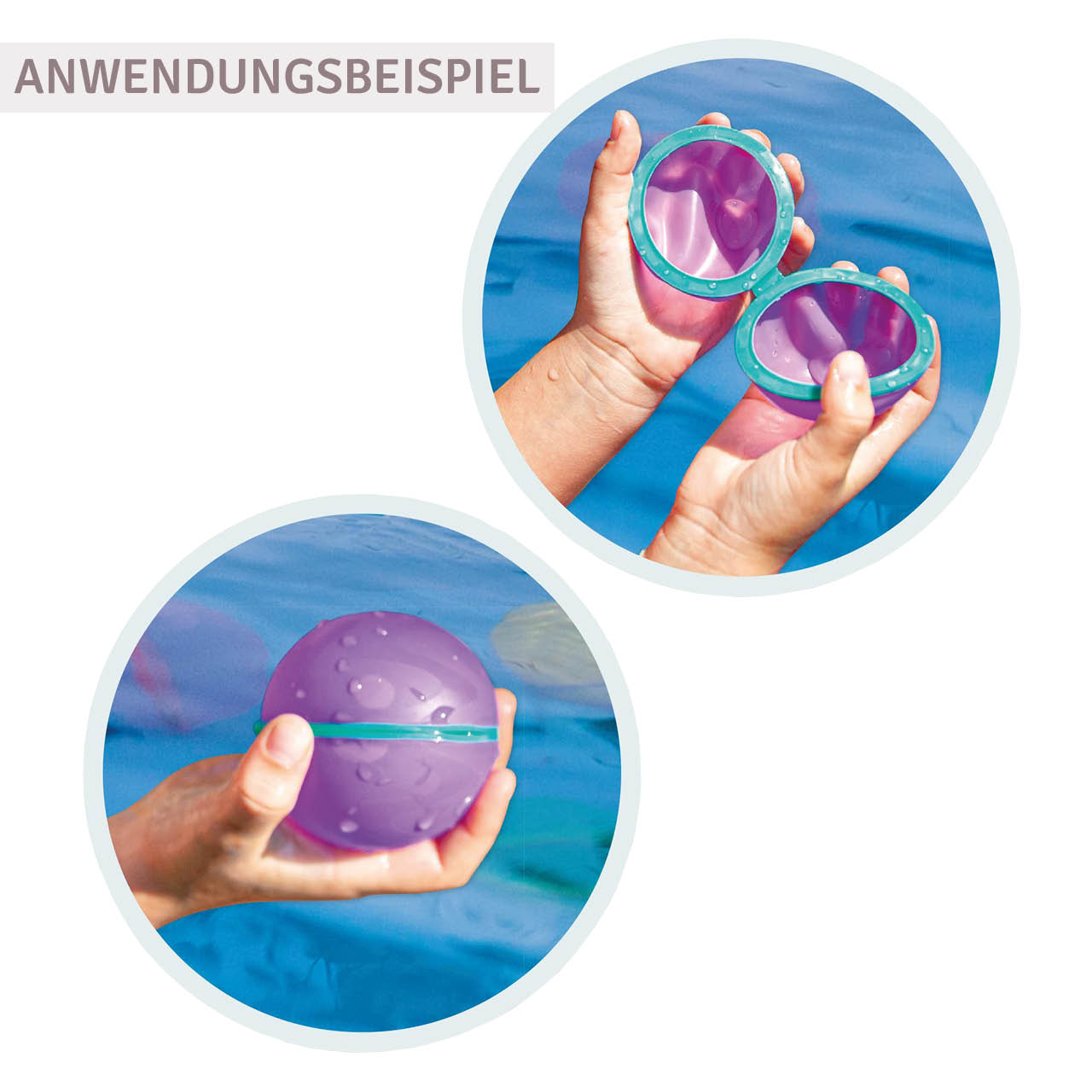 Wiederverwendbare und super stabile Wasserbomben Tiere im 4er-Set