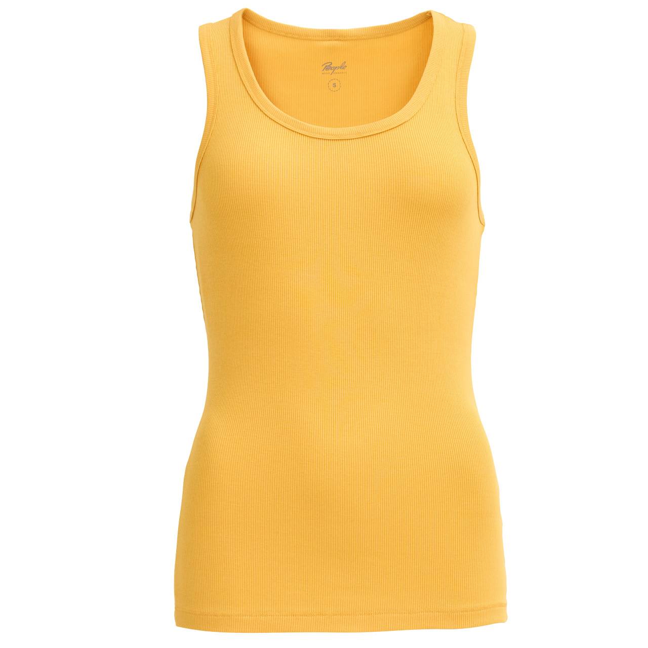 Damen Tank Top orange gerippt