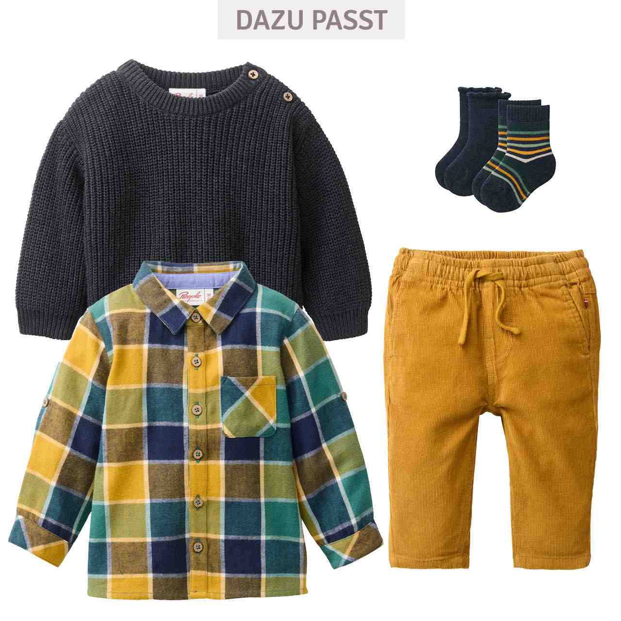 Robuste Feincord Hose messingfarben
