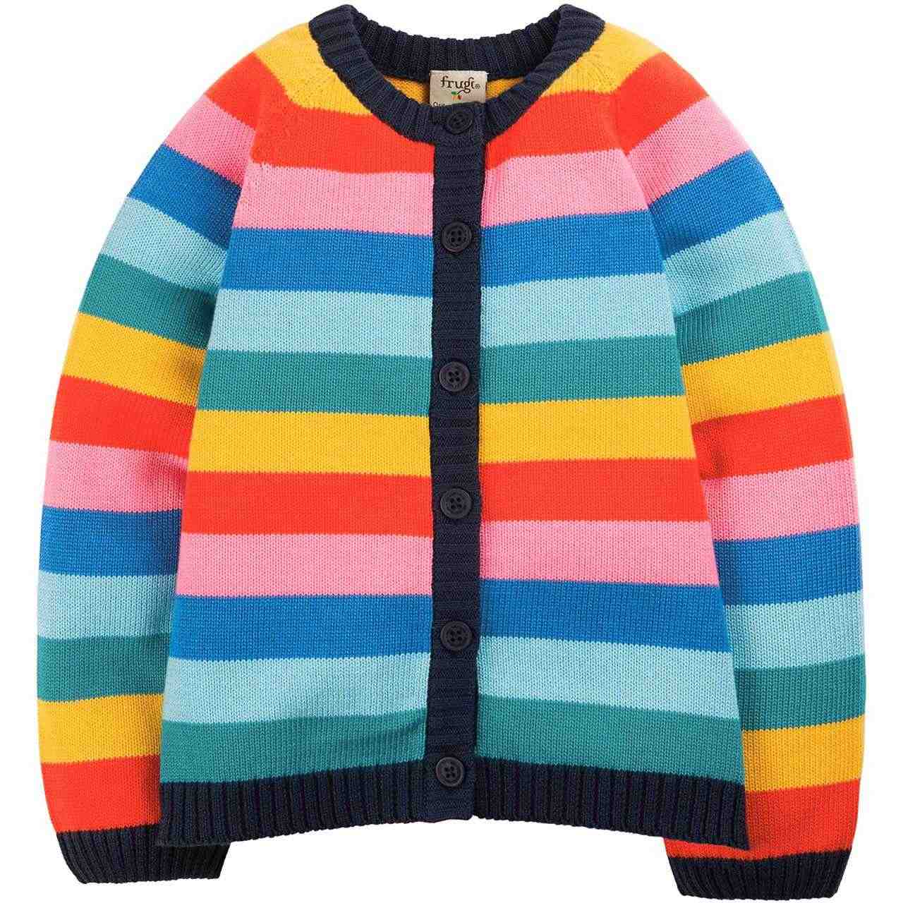 Strickjacke Regenbogen-Design