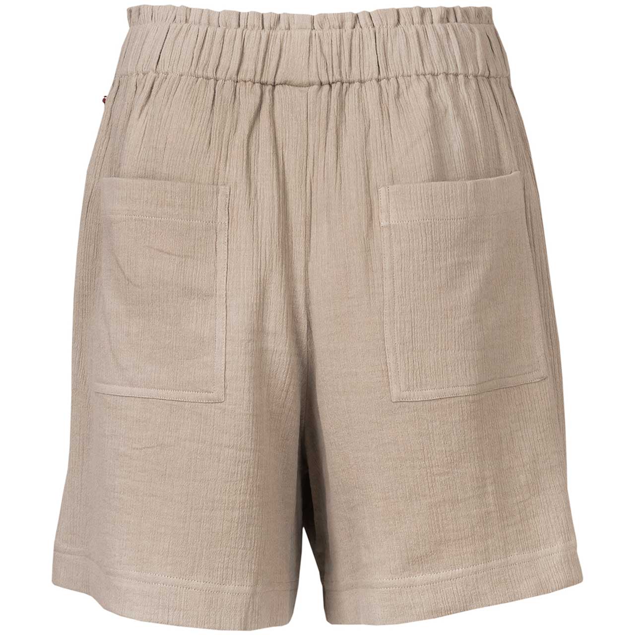 Leichte Damen Musselin Shorts Oversized-Style dunkelsand