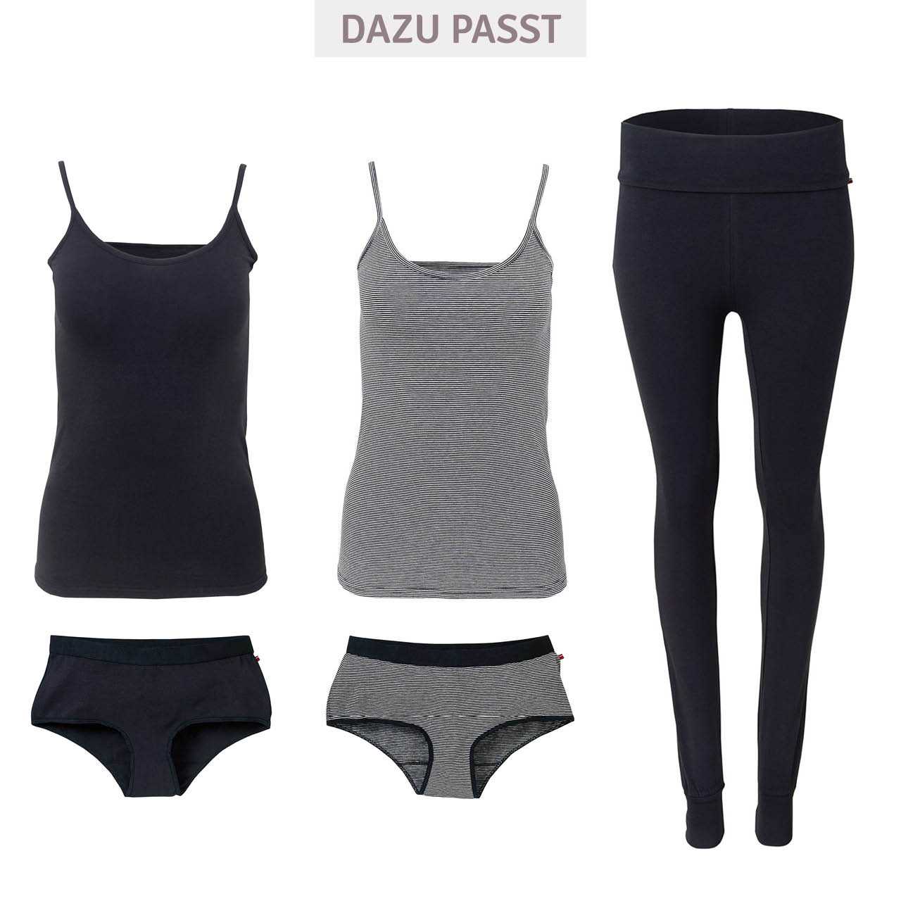 Doppelpack Damenpanty schwarz mix