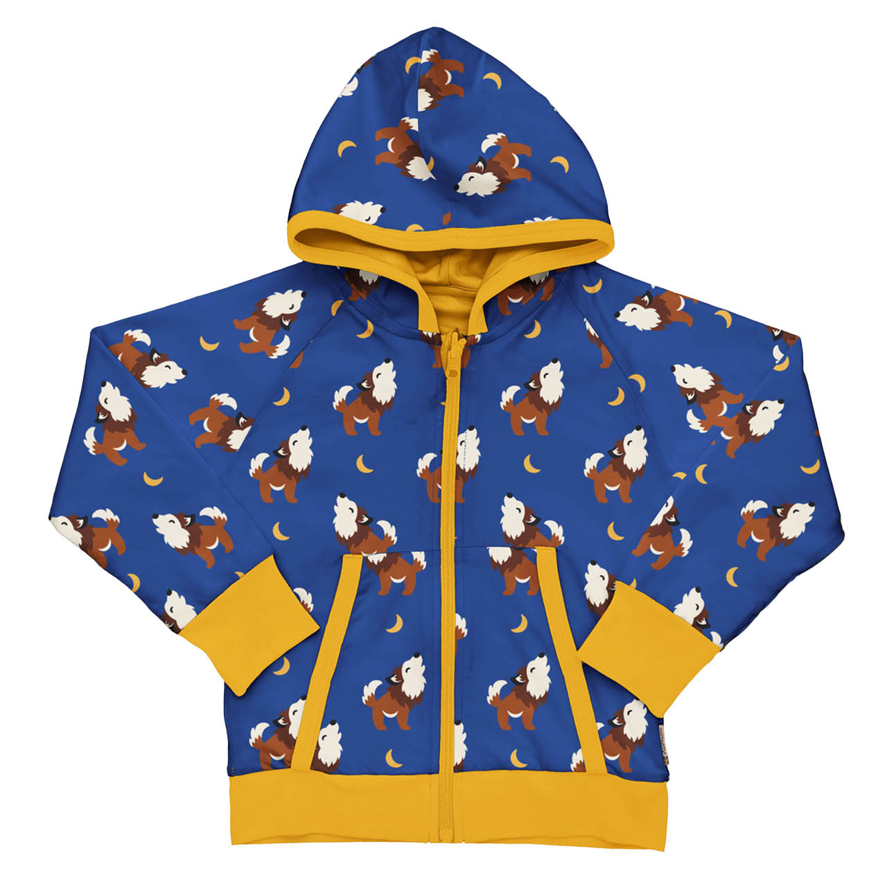 Kapuzenjacke zum Wenden Wolf blau