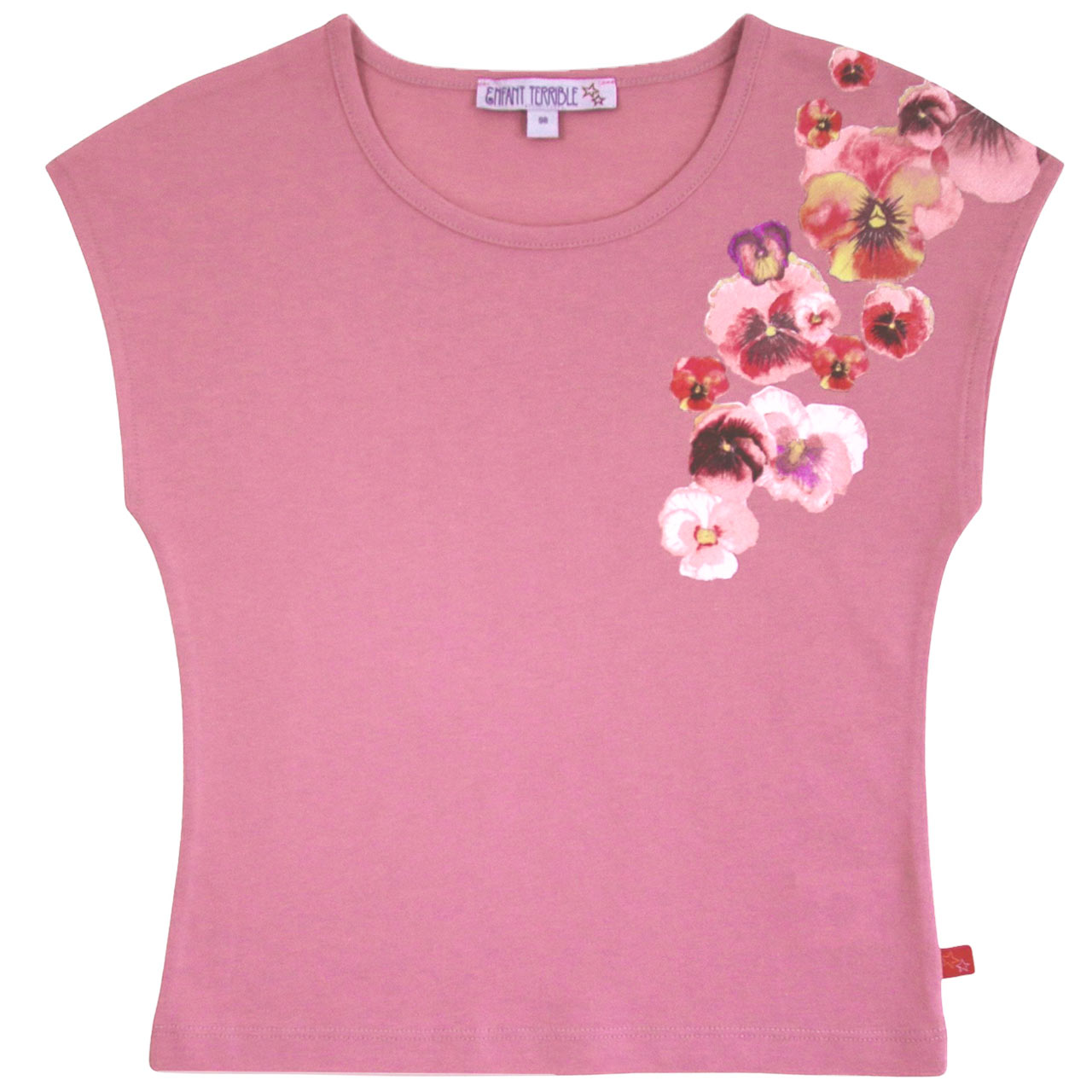 Sommer Shirt Blumen-Druck in rosa