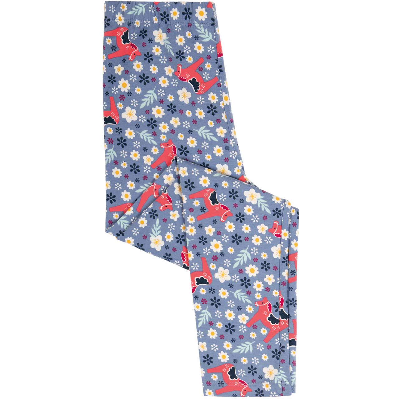 Leggings hellblau Blumenwiese