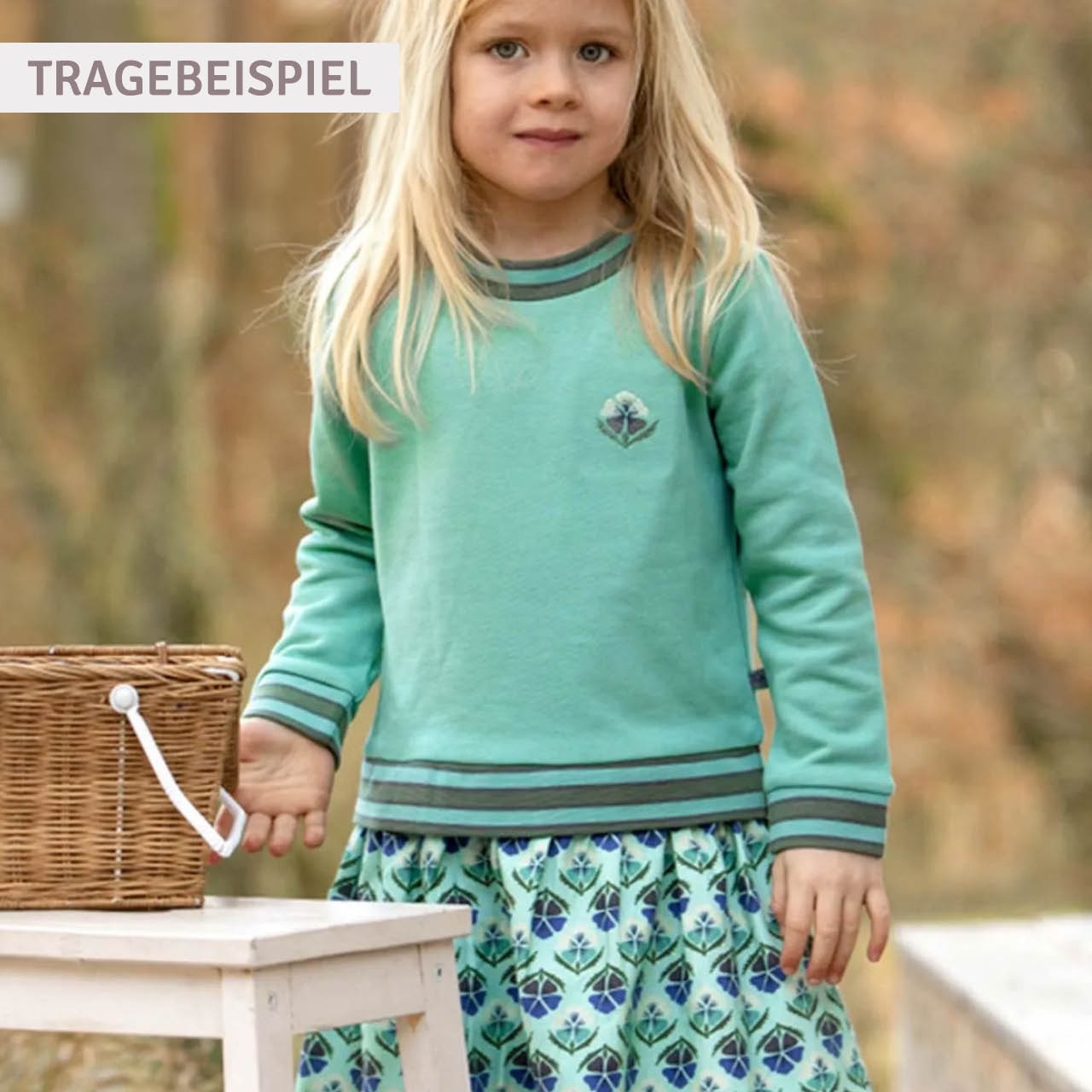 Sweatkleid mit Flanellpatch marine