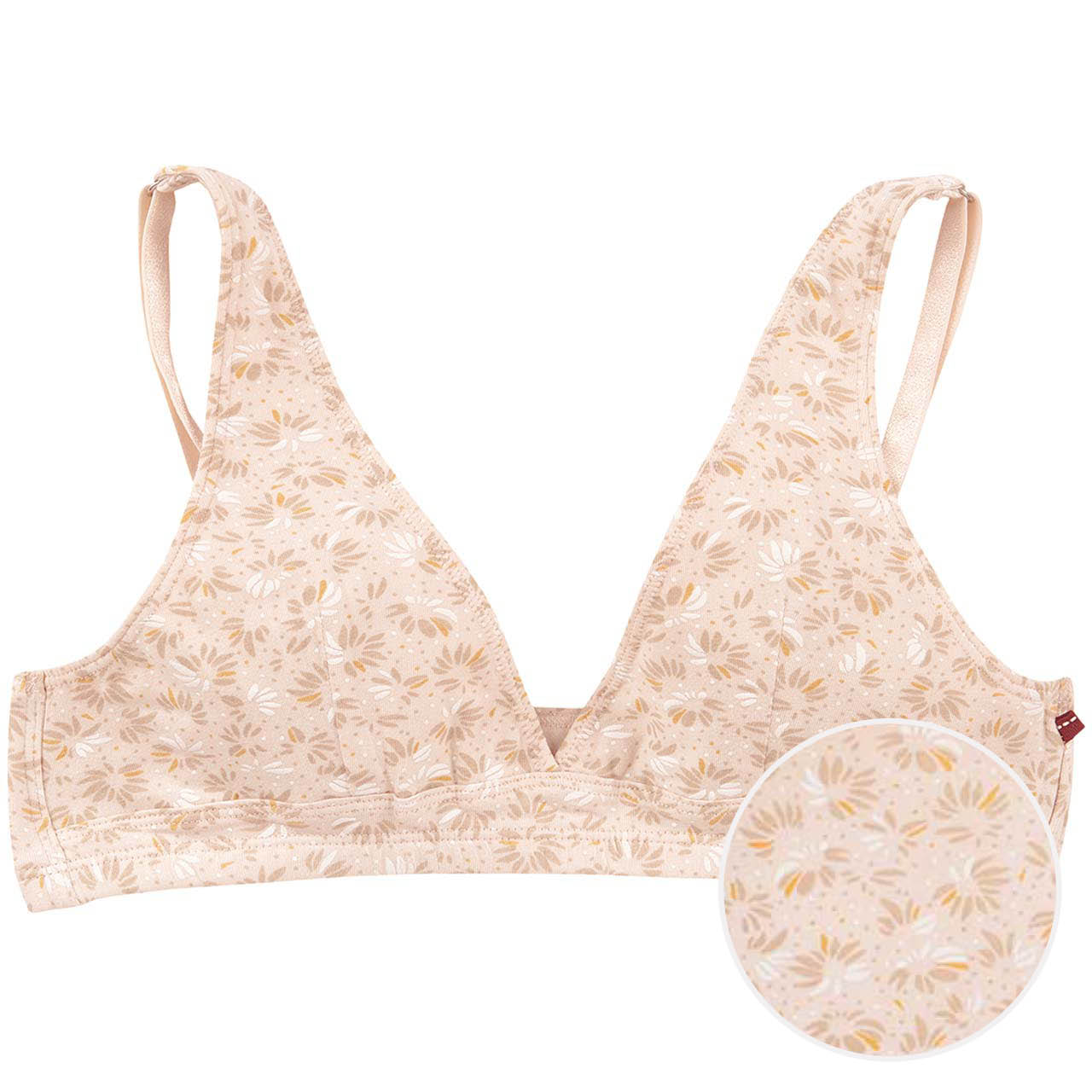 Damen Bralette Blüten hellbeige