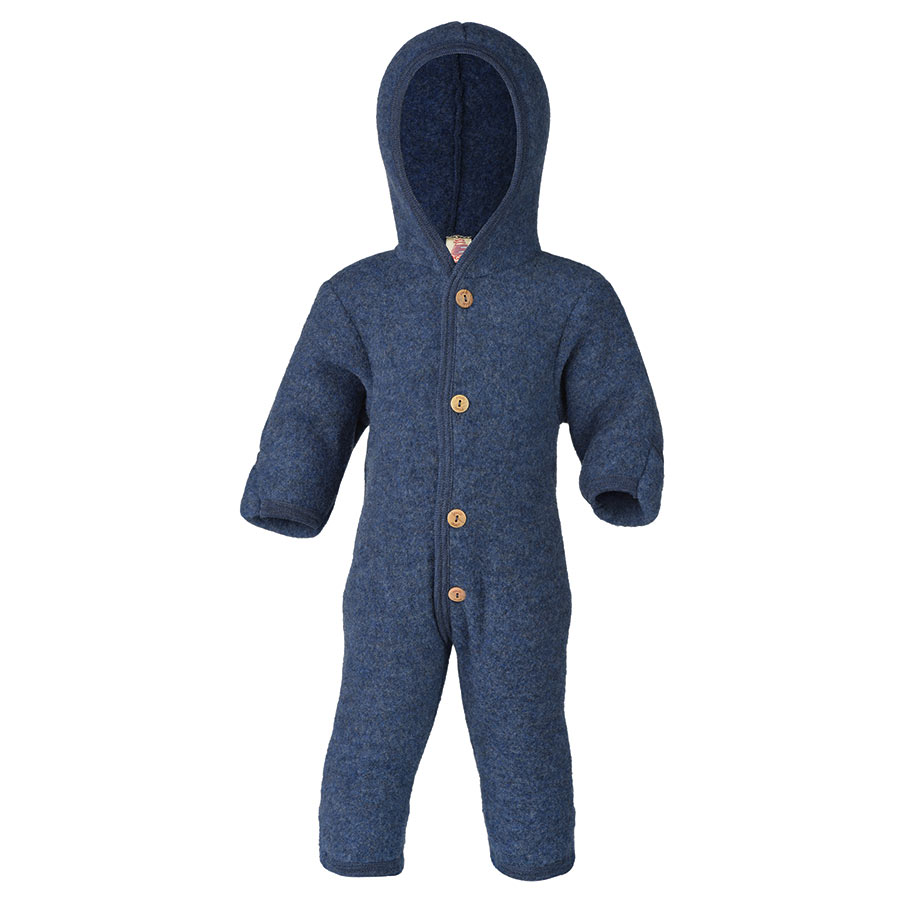 Woll Fleece Overall mitwachsend blau