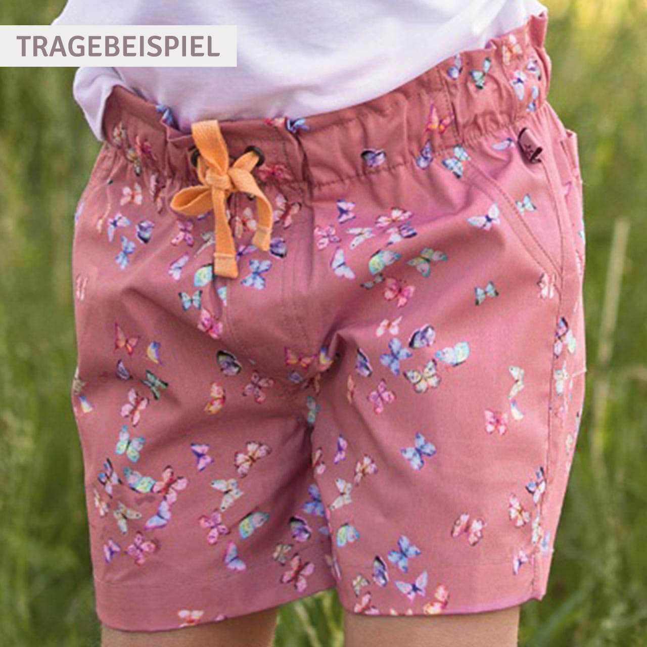 Leichte Popeline Shorts Blumen mint