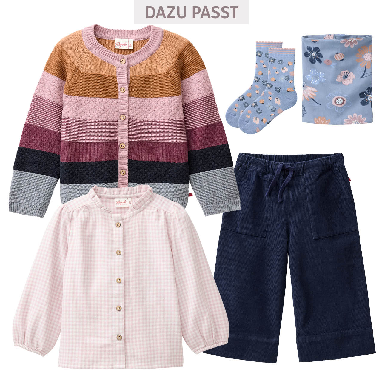 Karierte Rüschenkragen Bluse rosa