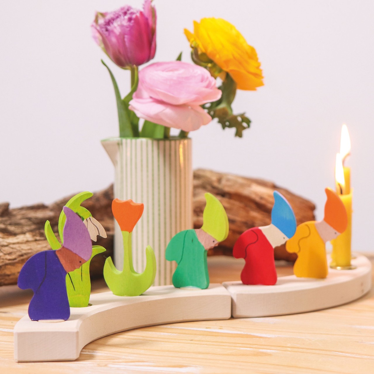 Grimms Stecker rosa Blume Dekoration für Geburtstagsring