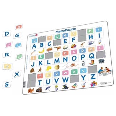Memo-Puzzle mit bebildertem Alphabet