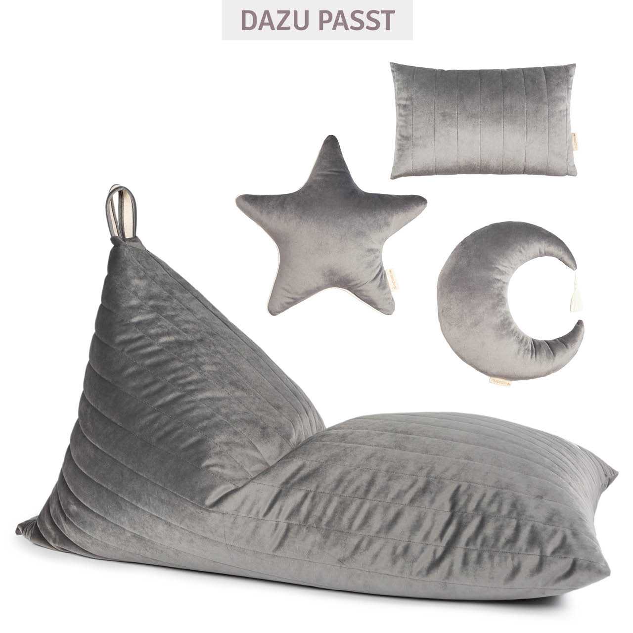 Dekokissen Stern Grau – 40 cm