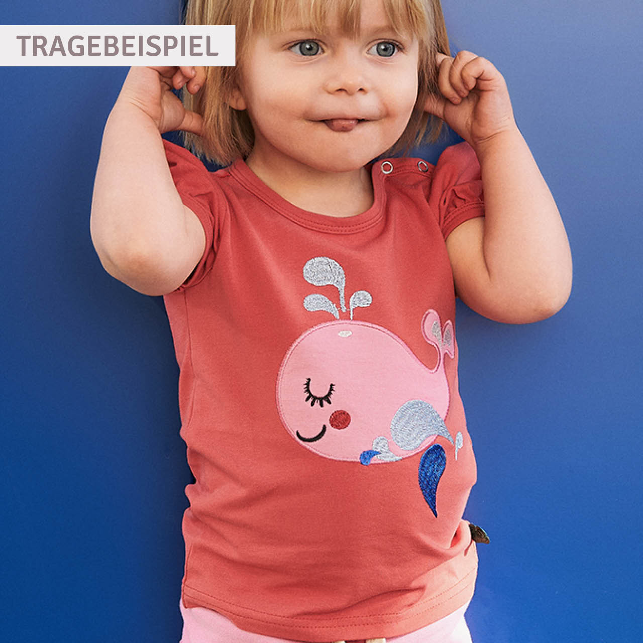 Süßes Baby T-Shirt kurzarm Marienkäfer pink