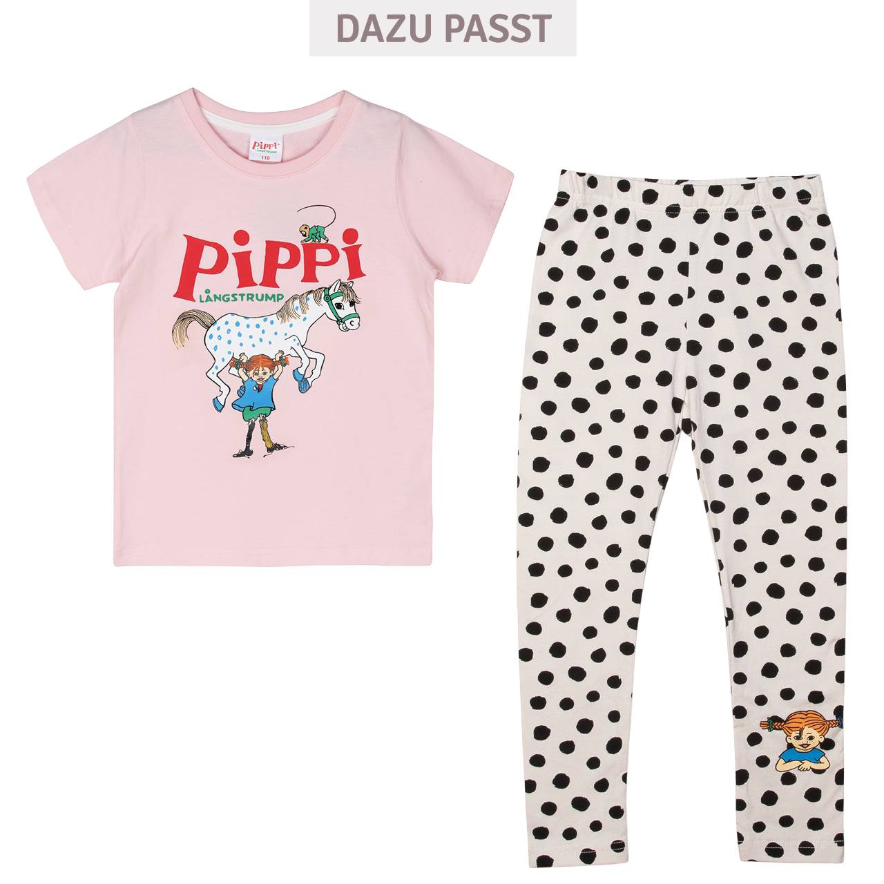 Shirt kurzarm Pippi Langstrumpf rosa