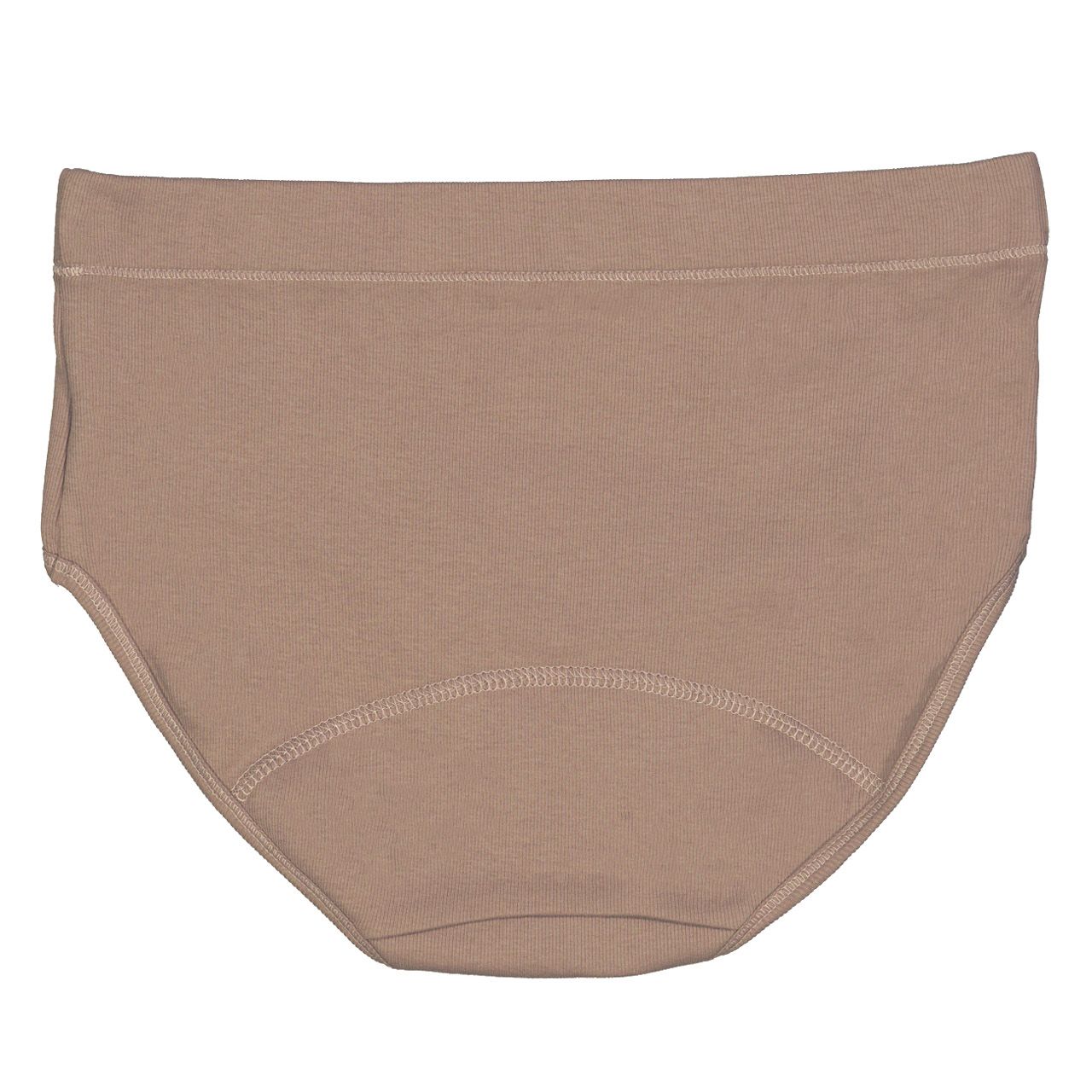 Damen Rippe Perioden Slip beige