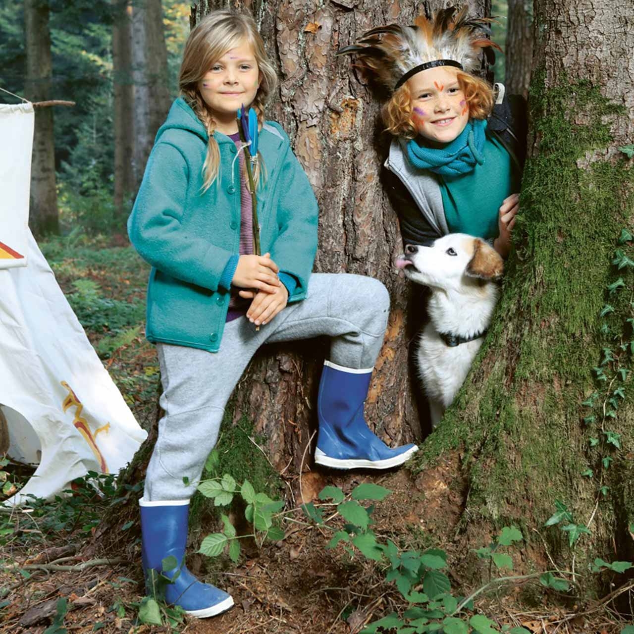 Walk Jacke mit Knopfleiste in türkis