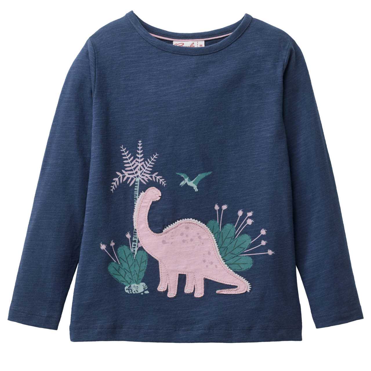 Weiches Langarmshirt Dino indigoblau