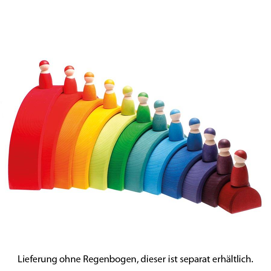 Regenbogen Freunde Figuren12 Stück Massivholz
