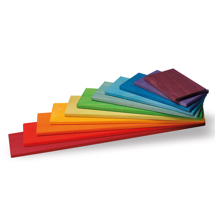 Grimms Bauplatten Set regenbogen