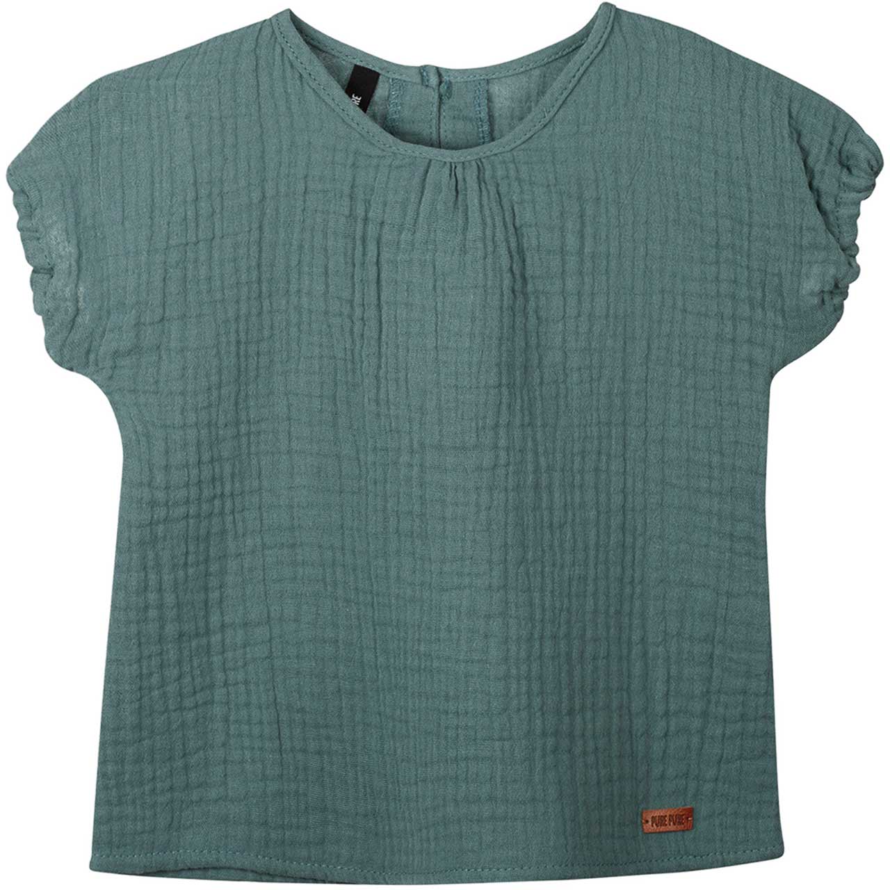 Shirt kurzarm Musselin blau