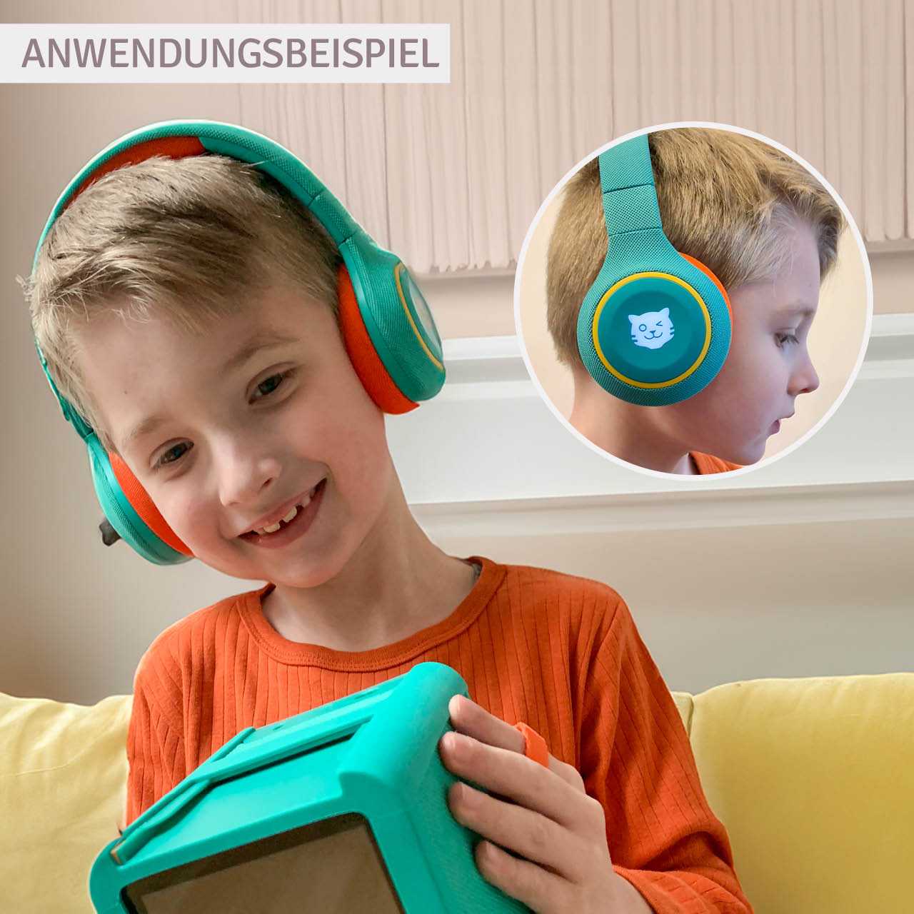 Tigerbuddies Bluetooth-Kopfhörer – Türkis