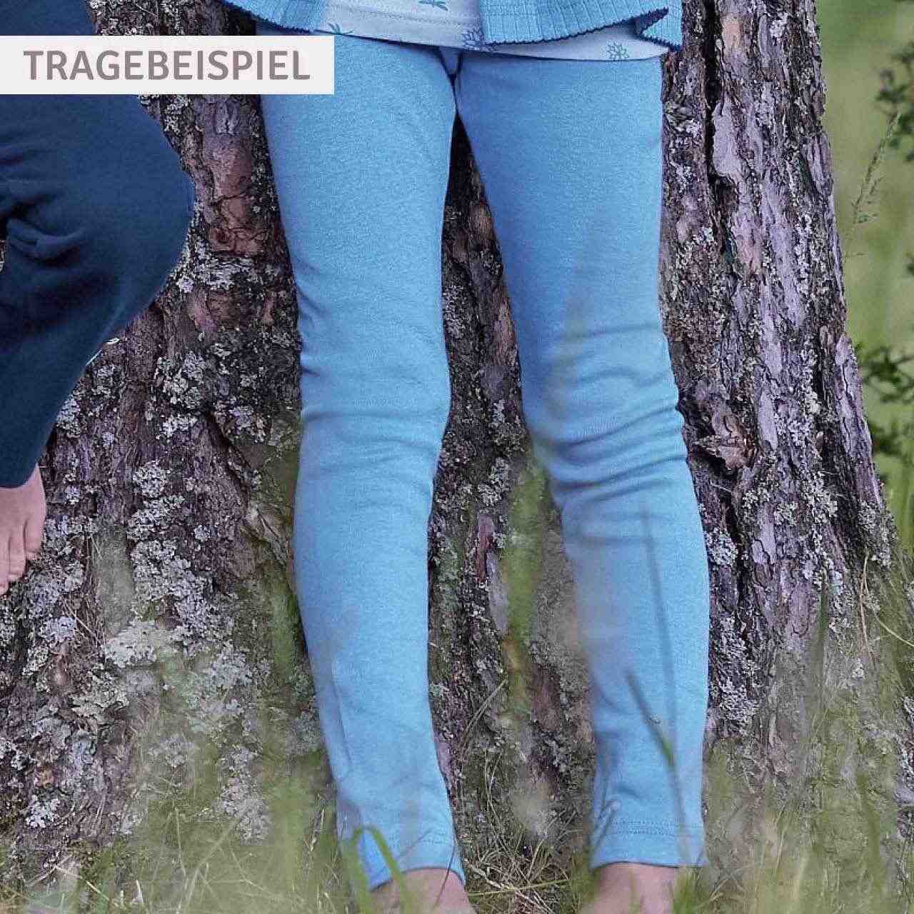 Leichte Feinripp Leggings 100% Bio Baumwolle grün