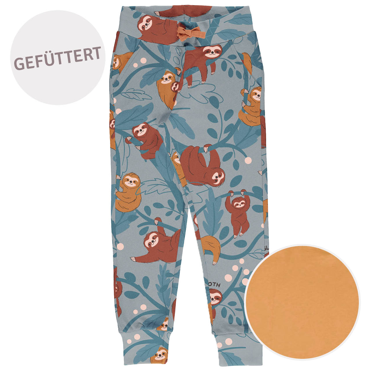 Gefütterte Hose Faultier rauchblau