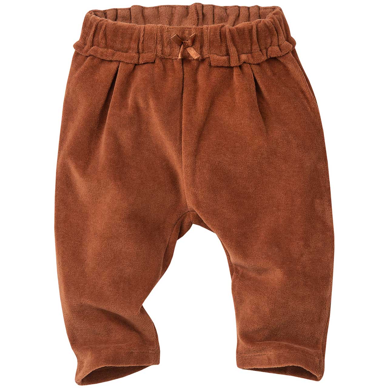 Weiche Nickihose warm zimtbraun