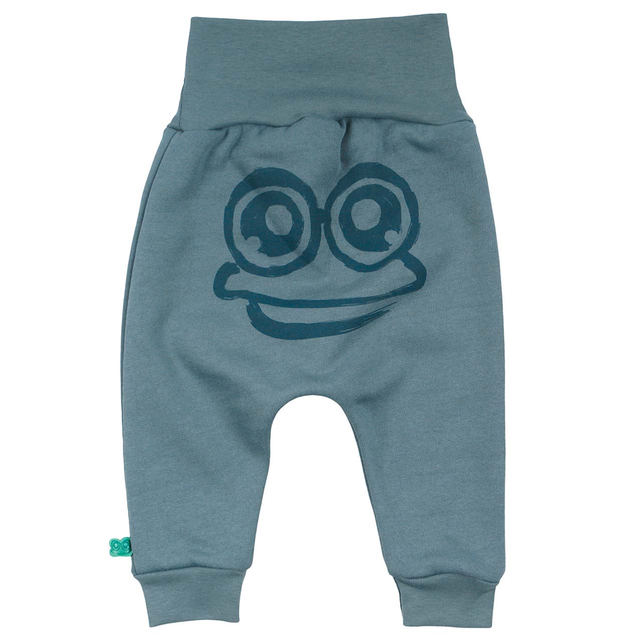 Krabbelhose Sweat Frosch rauchblau