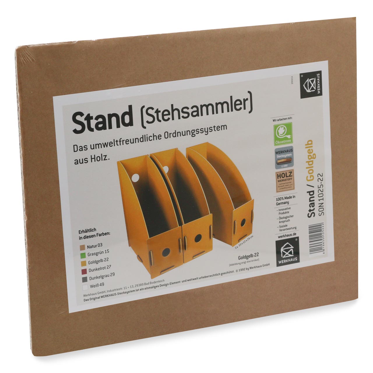 Stand – Stehsammler für DIN A4 Format goldgelb