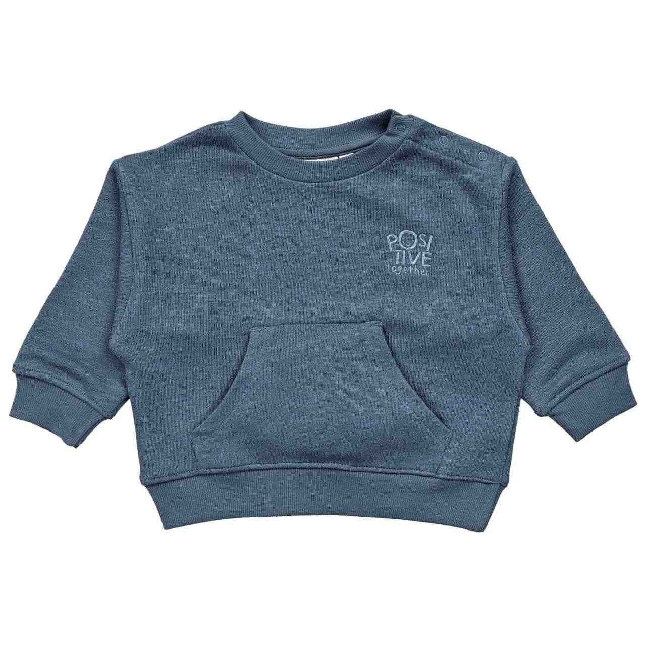 Leichter Sweat-Pullover Denim-blau